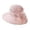 Pink, variant on Xijirk Hollow Straw Sun Hat with Flower Bead Wide Curved Brim Elegant Headwear for Wedding Tea Party Beach Summer Outdoor Occasions,Beige,One Size