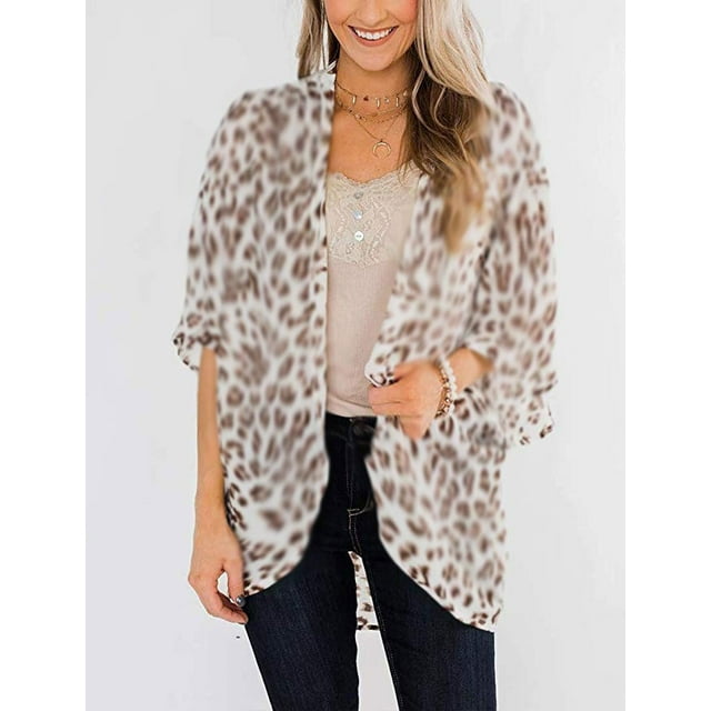 Nouveaux Cardigans Kimono Floraux pour Femmes, Décontractés, Amples, Ouverts à l'Avant