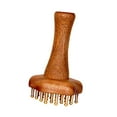 thumbnail image 4 of Peine de masaje de madera de 24 dientes de latón, portátil, para el hogar y oficina, compacto, herramienta para meridianos, masaje de cabeza y, 4 of 9