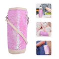 thumbnail image 1 of Lentejuelas Bolsa de lápices Bolsa cruzada Bolsa de vacío creativa Bolsa de almacenamiento (rosa claro), 1 of 2