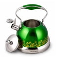thumbnail image 5 of HausRoland Stainless Steel Whistling Kettle 3.7 Qt (3.5 L) Stovetop Kettle with Ergonomic Handle Tea Kettle for Stove Top, Green, 5 of 7