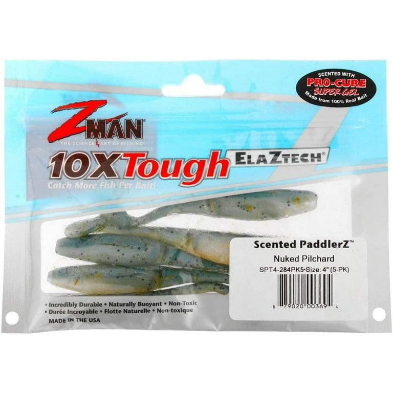 Z-Man Scented PaddlerZ 4 inch Soft Paddle Tail Swimbait