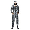 thumbnail image 2 of Prestigez Womens Family Ghost Onesie Pajama Costume Union Suit Sleepwear With Hood, Mask, And Socks, Black - Ghost, Size: Women - XL, 2 of 11