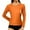 Orange, variant on EDFBUYKRS Womens V Neck Shirts Long Sleeves Tunic Lace Tops Ribbed Knit Button Shirts Casual Slim Fit Blouses Size S