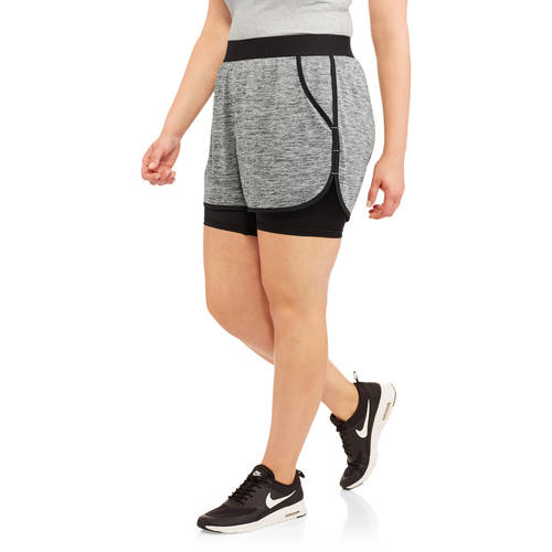 Danskin Now Women's Plus Layered Short 