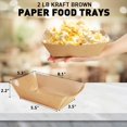 thumbnail image 2 of Botes de papel para comida DEAYOU, 2 libras, color marrón kraft, 250 unidades, desechables, 2 of 6