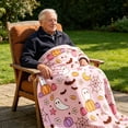 thumbnail image 5 of Yhmxh Halloween Throw Blankets, Soft Ghost Throw Blanket Cute Funny Spooky Blanket, Cozy & Warm Halloween Decor Plush Fuzzy Reversible Blankets for Bed Sofa Couch Livingroom Chair Car Travel, 5 of 6