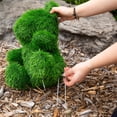 thumbnail image 4 of Nearly Natural 14in. UV Resistant Artificial Grass Garden Plush Topiary Bear (Indoor/Outdoor), 4 of 9