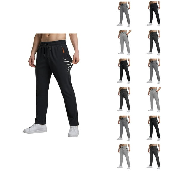 Cooling Sweatpants for Men 2025 Quick Drying Loose Wide Leg Joggers with Pockets Mens Casual Pants Trousers