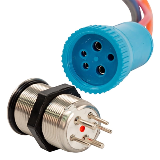 Interruptor pulsador Bluewater de 22 mm para apagar/encender/encender con LED azul/verde/rojo