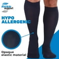 thumbnail image 5 of Made in USA - Compression Knee High for Men and Women15-20mmHg - Navy, Large, 5 of 11