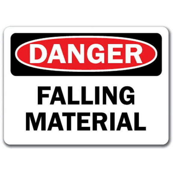 Danger Sign - Falling Material - 10" x 14" OSHA Safety Sign