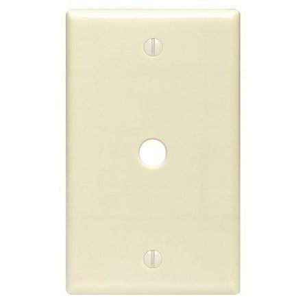 Leviton 80513-I Ivory Midway Single Gang .312" Cable Wall Plate