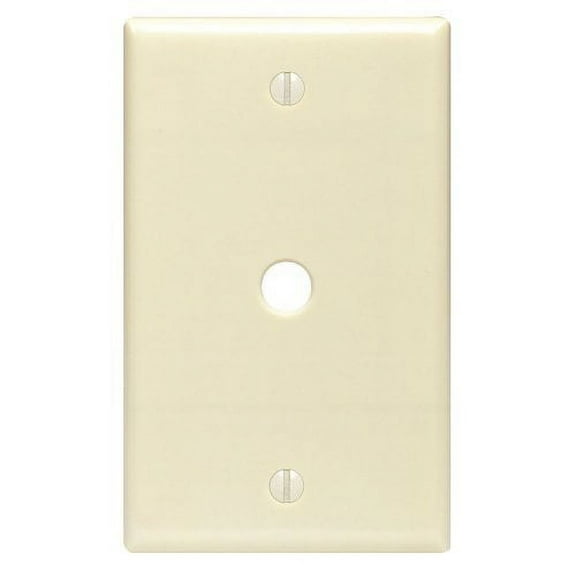 Leviton 80513-I Ivory Midway Single Gang .312" Cable Wall Plate
