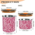 thumbnail image 3 of Pink Snake Print Airtight Coffee Bean Canister 30oz Food Storage Containers with Lids For Gournd, Tea, Sugar, Flour, Rice, Cereal, Candy Cookie Jar, 3 of 8