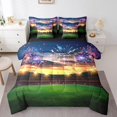 thumbnail image 1 of Fireworks 7 Piece Comforter Set Full Bed in a Bag,Ball Field Game Activity Player Field Bedding Sets Competitive Games Teamwork Sheet Set with Comforter, 1 of 5