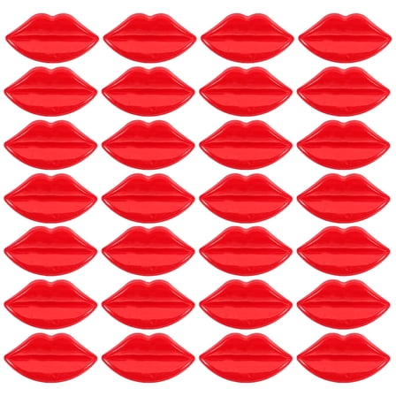Toyvian Doll Making Lips Button Mouth Parts Red Plastic 50Pcs