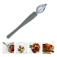 thumbnail image 6 of GOOHOCHY Stainless Steel Painting Spoon Sauce Spoon Silver Cream and Sauce Decoration Chefs 1Pcs, 6 of 8