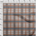 thumbnail image 2 of oneOone Polyester Lycra Light Gray Fabric Madras Check Sewing Craft Projects Fabric Prints By Yard 56 Inch Wide, 2 of 4
