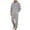 Grey, variant on SUYIDA Men's Hooded Onesie Pajamas Lightweight Fuzzy Fleece Zip Up Jumpsuit Long Sleeve Long Pants One Piece Pjs