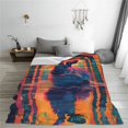 thumbnail image 5 of Fuzoiu Neon Rabbit In Archway Print Ultra-Soft Micro Fleece Blanket,All Seasons Flannel Throw, Lightweight Blanket for Bed, Sofa, Couch, Movie Night, Camping, and Travel-80"x60", 5 of 7