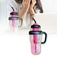 thumbnail image 2 of Large Capacity Water Cup Summer Plastic Cup Iced Coffee and Teas Gym Sports Water Bottle Straw Cup 1200ml Water Cup, 2 of 8