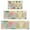 Multi Color Triangle, variant on Green White Checkerboard Checkered Pattern Kitchen Rugs Sets Of 3,Kitchen Runner Rugs Non Skid Washable,Decorative Kitchen Floor Mats for Kitchen,Sink,Laundry,17"x30"+ 17"x47" + 17"x59"