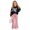 Watermelon Red, variant on QTBIUQ Girls Two-Piece Fall Winter Set Bow-Decorated Long-Sleeve Sweatshirt with Rhinestone-Bow Print and Flared Pants Outfit Set