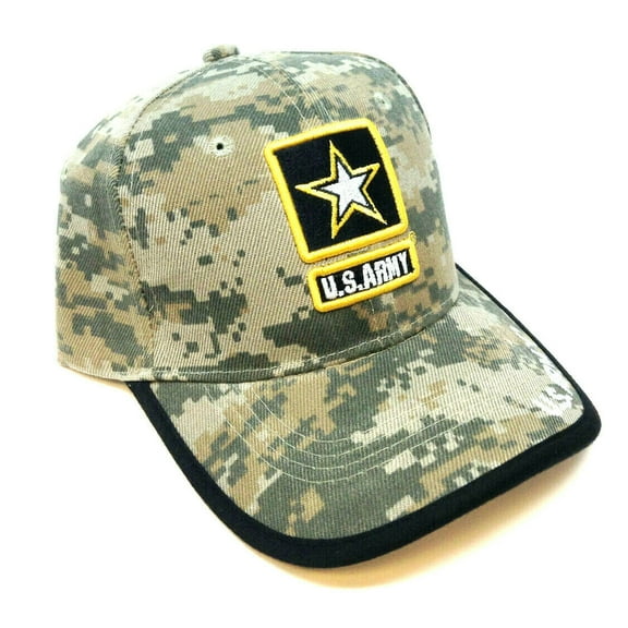 United States Army Strong Digital Camo Black Border Star Adjustable Hat