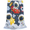 thumbnail image 2 of Fuzoiu Astronaut And Space Print Ultra-Soft Micro Fleece Blanket,All Seasons Flannel Throw, Lightweight Blanket for Bed, Sofa, Couch, Movie Night, Camping, and Travel-80"x60", 2 of 7