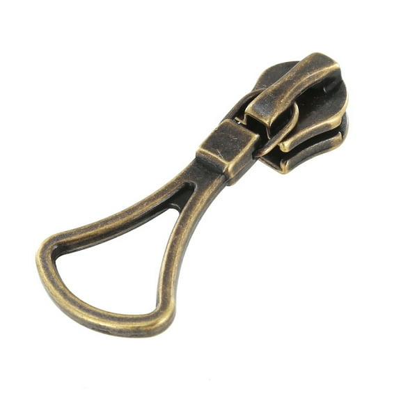 Riri Ascot Zipper Pull, Antique Brass, Multiple Sizes