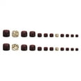 thumbnail image 3 of 24PCS Faux Ongles Pleins Strass Conception Courte Pleine Couverture Faux Ongles, 3 of 5