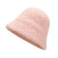thumbnail image 1 of Bucket Hat No Brim Plush Solid Color Skin-friendly Windproof Bucket Cap for Daily Life, 1 of 10