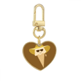 thumbnail image 1 of Hat Glasses Head Sweet Ice Gold Heart Keychain Metal Keyring Holder, 1 of 3