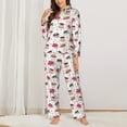 thumbnail image 3 of Wukai Birthday Cake Print Women's Pajama Set - Soft Long Sleeve Sleepwear for Comfort and Style-Medium, 3 of 9