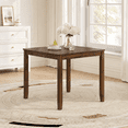 thumbnail image 2 of PAPROOS Solid Wood Dining Table, 30'' Height Square Kitchen Table for Small Space, Modern Farmhouse Acacia Wooden Dining Table for Apartment, Walnut(Table Only), 2 of 7