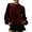 Burgundy, variant on PUWEI Women's Lace Trim Velvet Blouse Elegant Flared Long Sleeve Top Casual Crew Neck Blouse