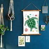 2Pcs Self-Adhesive Silk Screen Printing Stencil Sea Turtle Pattern Silk ...
