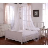 Oasis Round Hoop Polyester Sheer Mosquito Netting Bed Canopy