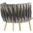 thumbnail image 5 of Gold Grey Velvet Dining Chairs Set of 4 Modern Accent Chairs Boucle Velvet Chair for Living Room sillas ce comedor modernas Vanity Chair Kitchen Dining Room Chairs Waiting Room Chairs, 5 of 16