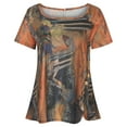 thumbnail image 4 of DPTALR T-Shirt à Manches Courtes Imprimé Femme Summer Button Tops, 4 of 8