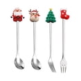 thumbnail image 3 of DOLITY Christmas Set Tasting Set Pastry Fork and Teaspoon Argent 4Pcs, 3 of 8