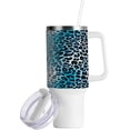 thumbnail image 2 of SKYSONIC 40oz Leopard Blue Tumbler With Lid And Straw Travel Coffee Mug Stainless Steel Insulated Thermal Tumblers Cup, 2 of 7