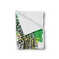 thumbnail image 2 of Rasta Soft Flannel Fleece Throw Blanket, Ethiopian Culture Hair Style Lion Head Portrait Grunge Backdrop, Cozy Plush for Indoor and Outdoor Use, 60" x 80", Green Yellow and Red, by Ambesonne, 2 of 5
