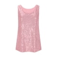 thumbnail image 4 of BOOMNY Toddler Girls Sleeveless Sequins T-Shirts Crew Neck Sparkly Tank Tops for Girl Stage Performance Tops, 4 of 6