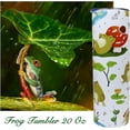 thumbnail image 2 of Frog Tumbler With Lid and Straw 20 oz Insulated Frog Tumbler Stainless Steel Frog Skinny Tumbler Water Bottle Travel Mug Wine Cups Frog Gifts for Women, 2 of 6