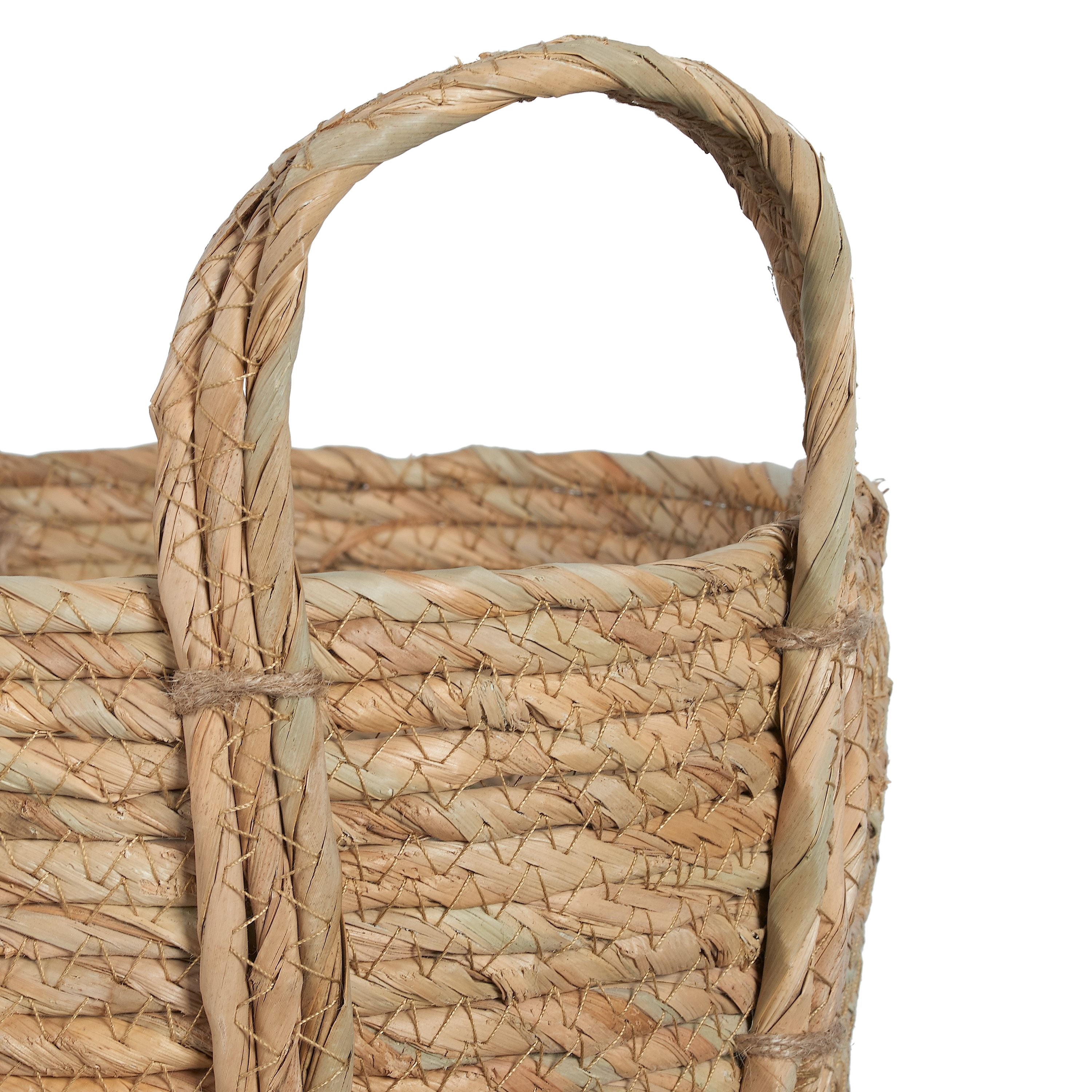 Mainstays Seagrass and Paper Rope Storage Baskets, Set of 2, Small and Medium