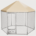 thumbnail image 2 of TPHORK Outdoor Dog Kennel with Roof, Large Dog Kennel with Dog Bowls, Outside Dog House Pen Enclosure with Secure Lock (9.2 x 8 x 7.7 FT), 2 of 6