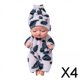 thumbnail image 1 of Mini Muñecas Durmientes de 4x4 Pulgadas con Ropa, Juguete de Animales de Dibujos Animados, Muñecas de Bebé de Simulación para Niñas, Niños, Niños 4 piezas, 1 of 8