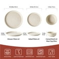 thumbnail image 5 of Famiware Constellatio Stoneware Dinnerware Sets, 12-Piece Dish Set, Beige, 5 of 6